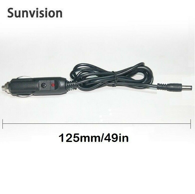 12V 24V Car Cigarette Lighter Power Charger to DC Power Plug 5.5x2.1mm Converter