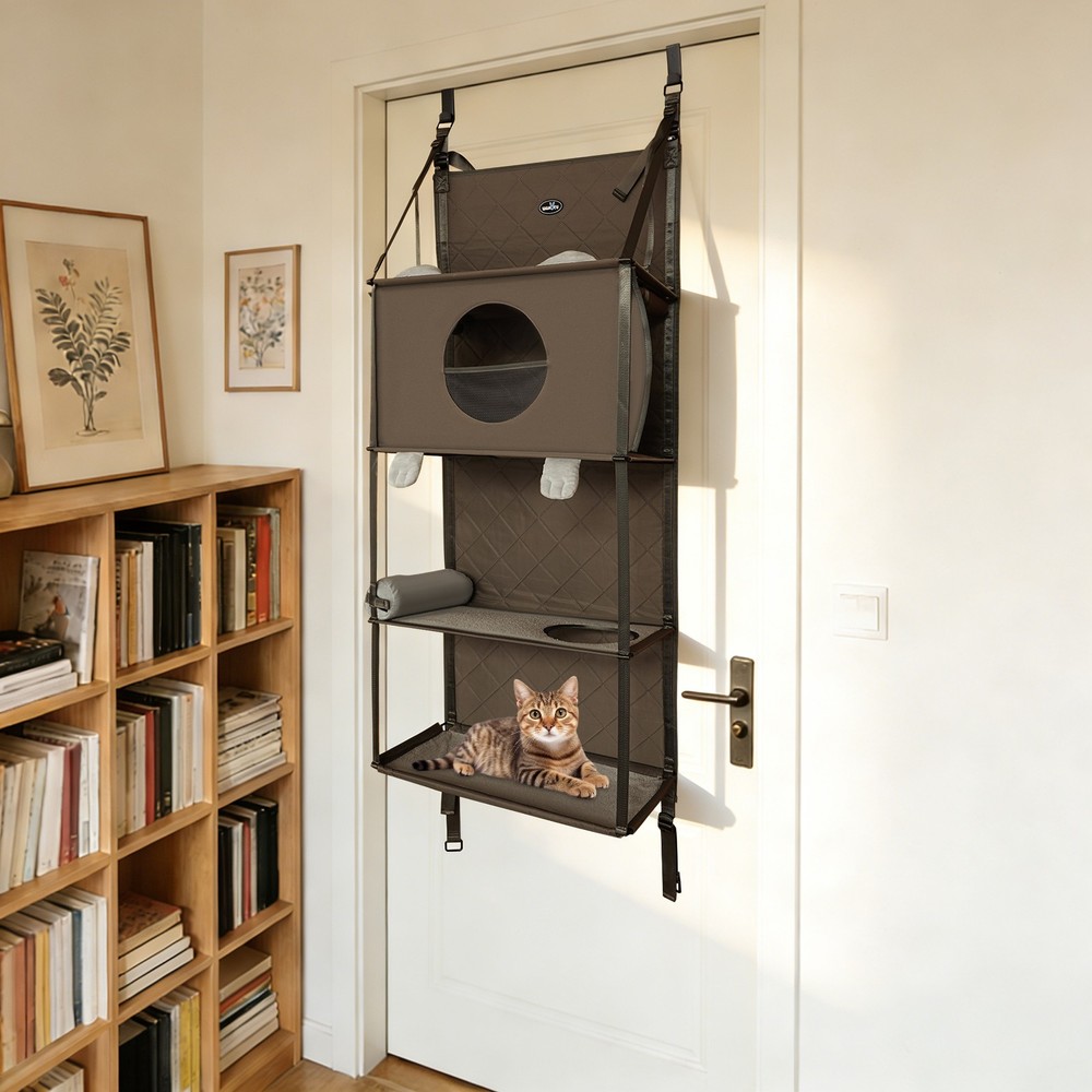 Flexible Adjustable Cat Tree, Door-mounted Cat Climbing Frame, Hanging Cat Tree