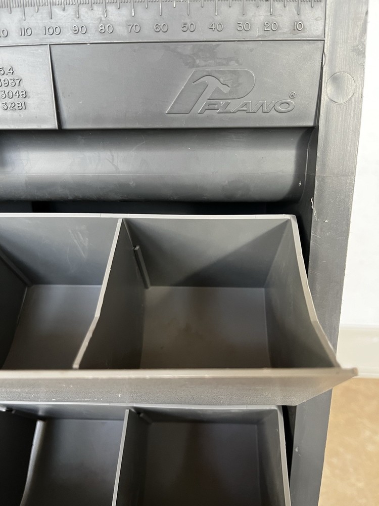 Plano Gray Multi-Compartment Plastic Organizer Bin Storage Cabinet