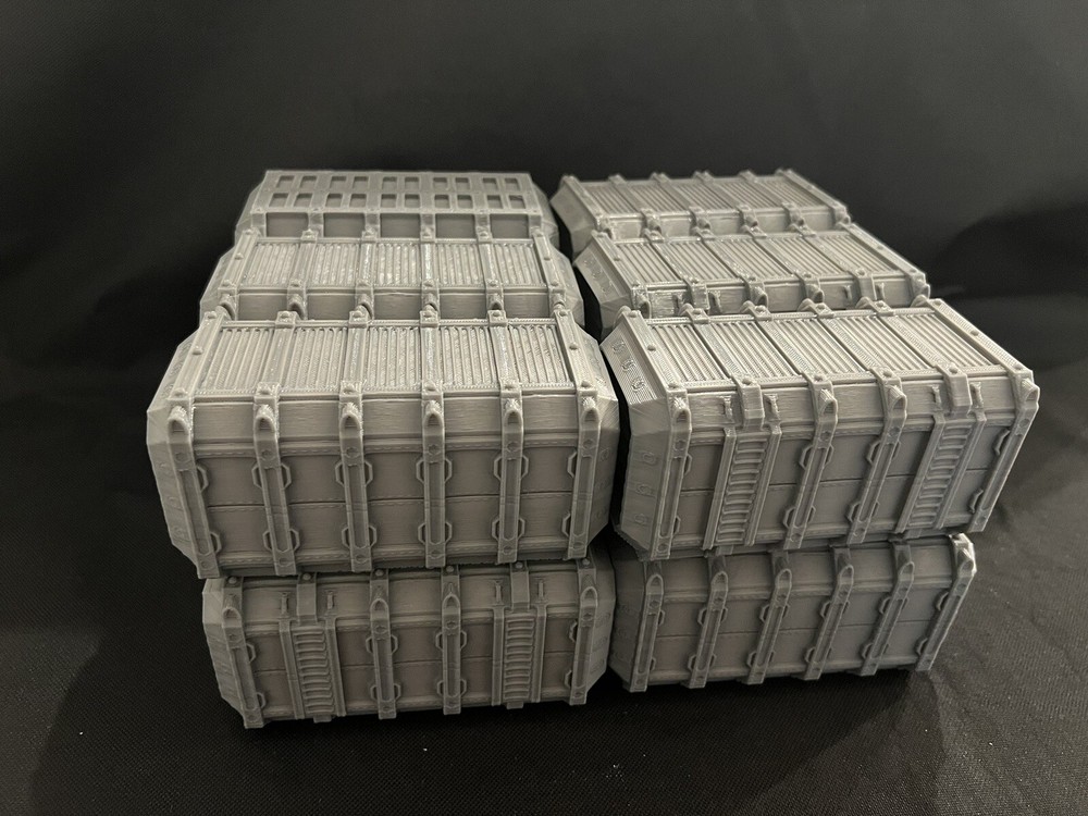 WARGAME CONTAINERS X 12, Tabletop Terrain Gothic Sci-Fi Warhammer