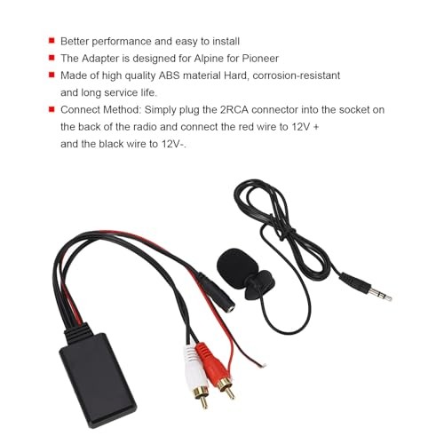 Bluetooth AUX Module with Dual Cable Adapter and Built-in Hands-Free