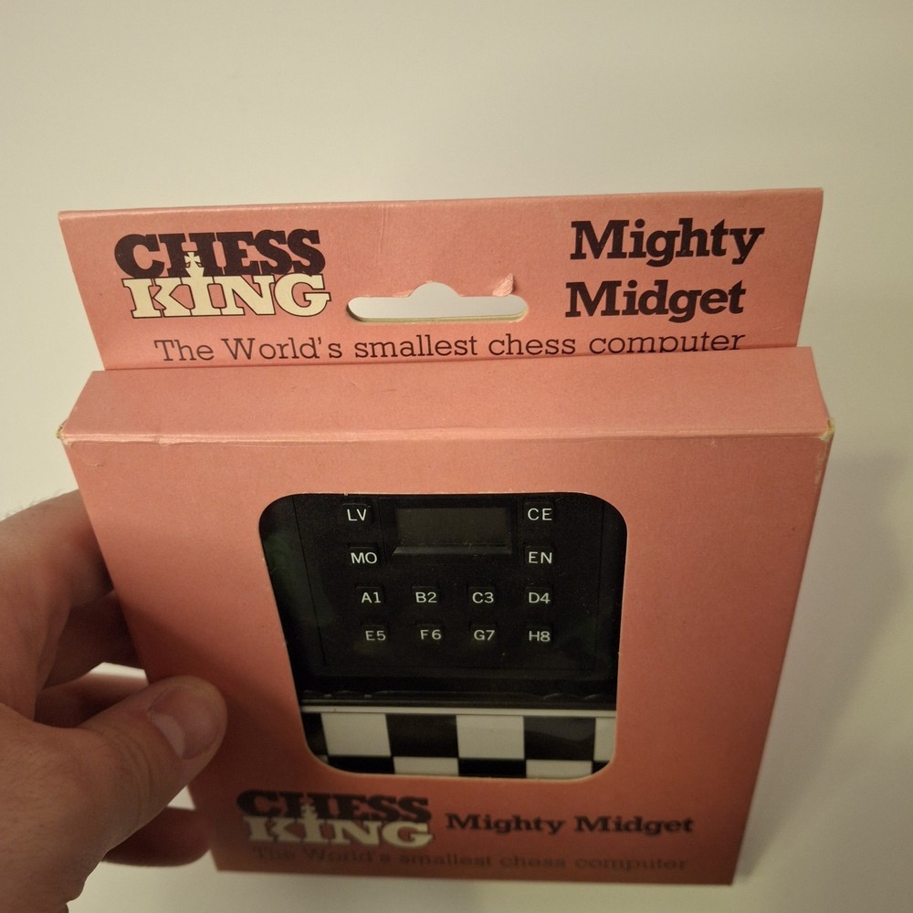 1983 Chess King Mighty Midget Pocket Chess Computer COMPLETE CIB Working Vintage