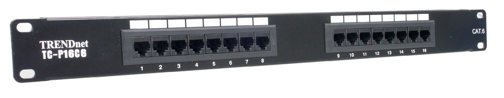 TRENDnet 16-Port Cat6 Unshielded Patch Panel (tcp16c6)