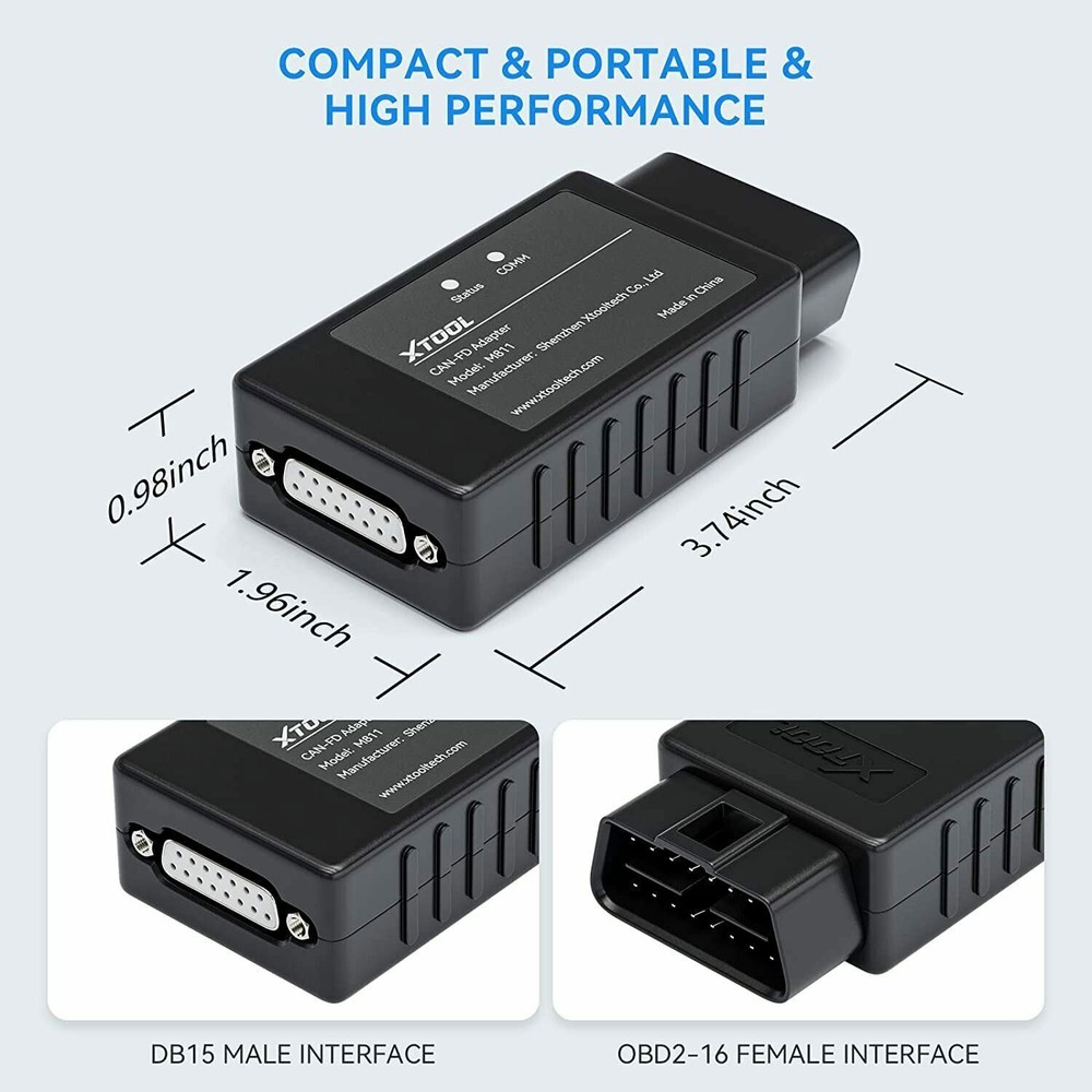 XTOOL CAN FD Adapter Diagnostic Tool For D7 X100 PAD PAD2/ PAD3/ A80 OBD Scanner
