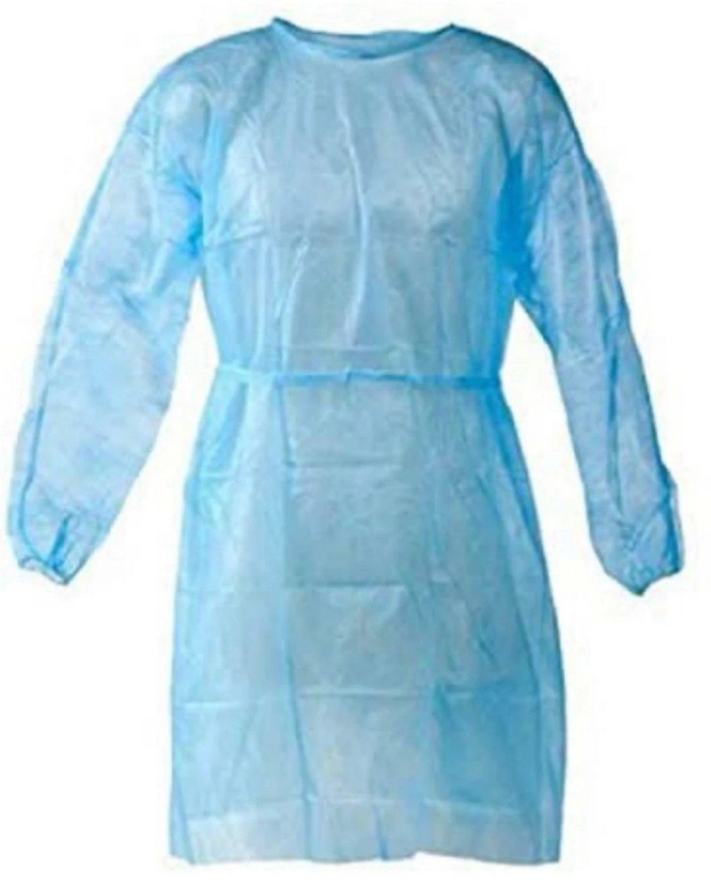40 Pack Disposable Isolation Gown Elastic Cuff 25gsm