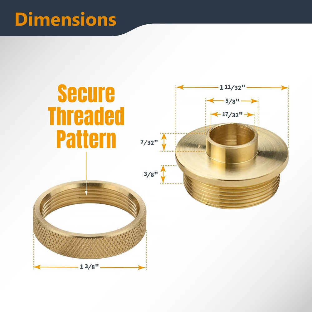 Router Guide Bushing Solid Brass 5/8", Short Shank Precision Router Bushings Tem