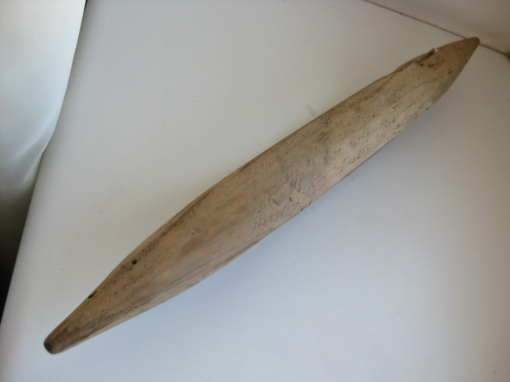 Antique Estonian Hand made Loom Boat Shuttle Solid Maple Length Weaving loom 16"