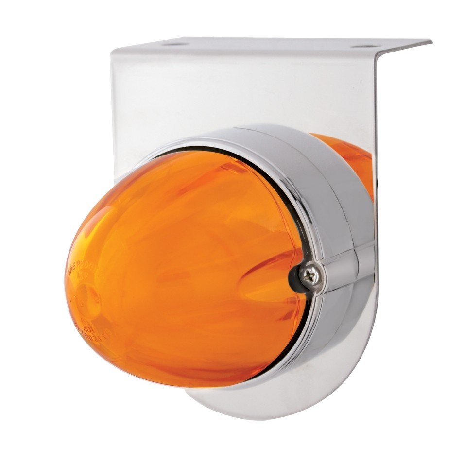 Light Bracket w/ 9 Amber LED Dual Function GLO Watermelon Light - Amber Lens
