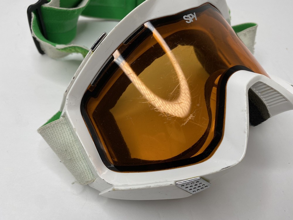 SPY Optic Snow Goggles White & Green Frames - Good Condition