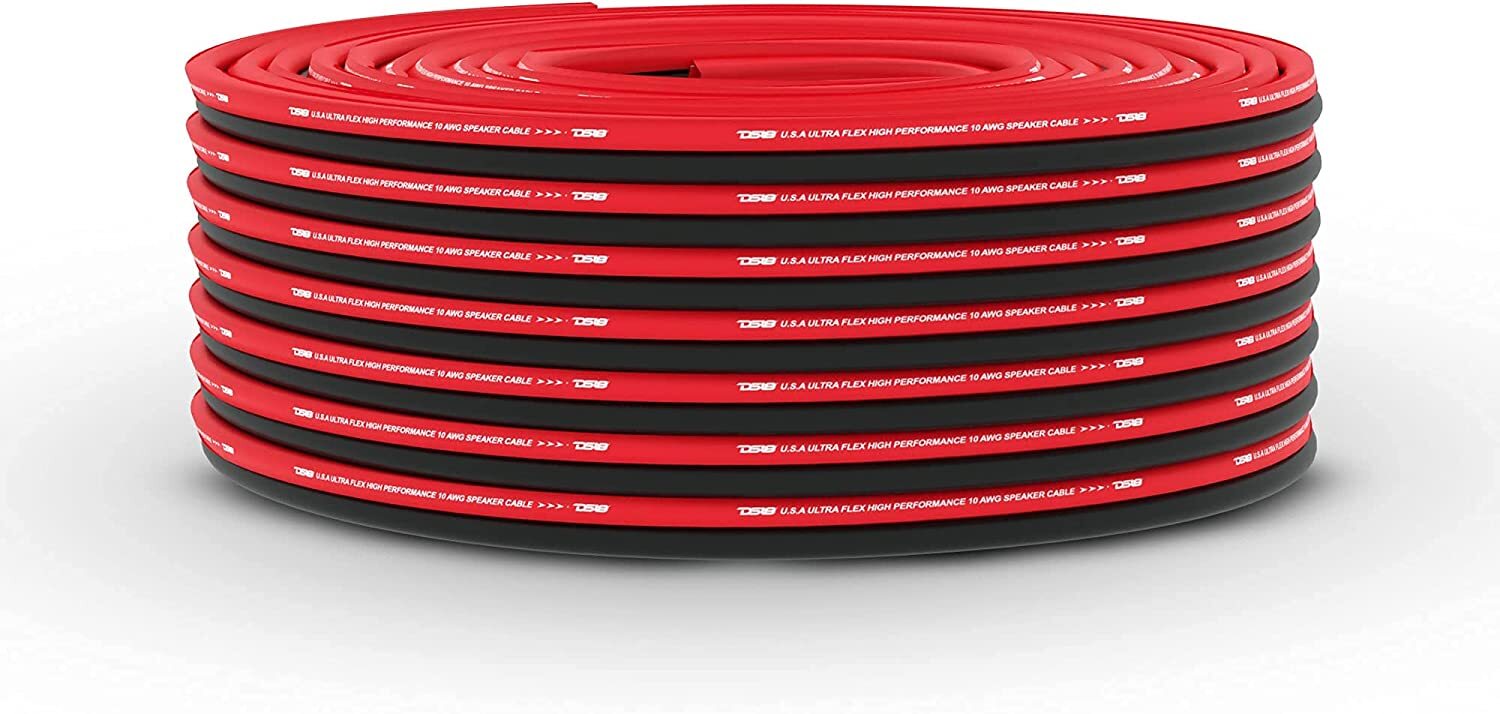 DS18 SW-16GA-100RB 16-GA Ultra Flex Speaker Wire Red and Black 100 Ft