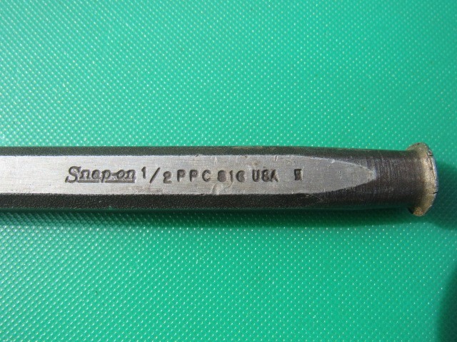 SNAP ON 1/2" PPC816 FLAT TIP CHISEL 6" LENGTH UNDERLINE LOGO PPC816A USED
