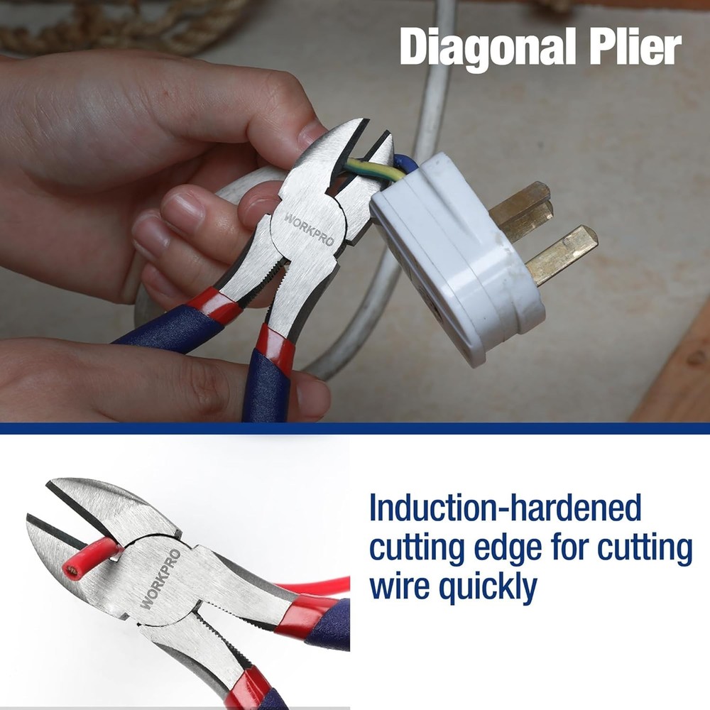Versatile 7-Piece Pliers Set - Includes Groove Joint, Long & Slip Joint Tools