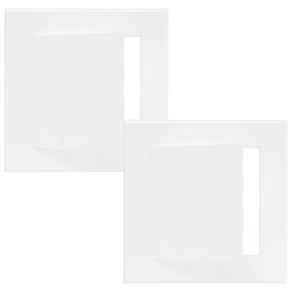 2-Pack Access Panel for Drywall, 5x5" Plastic Removable [White, Square]