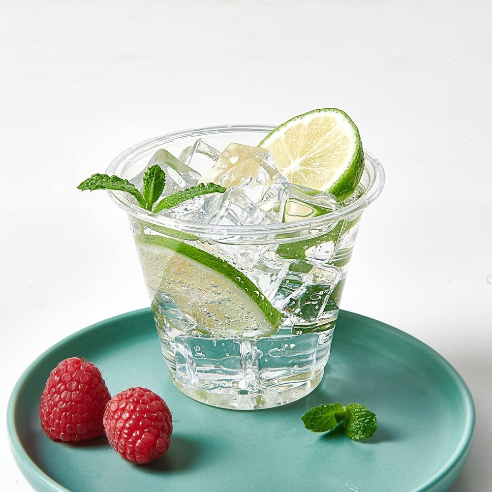 300 Pack 9oz Clear Plastic Cups,Disposable Crystal Drinking Cups,PET Plastic ...