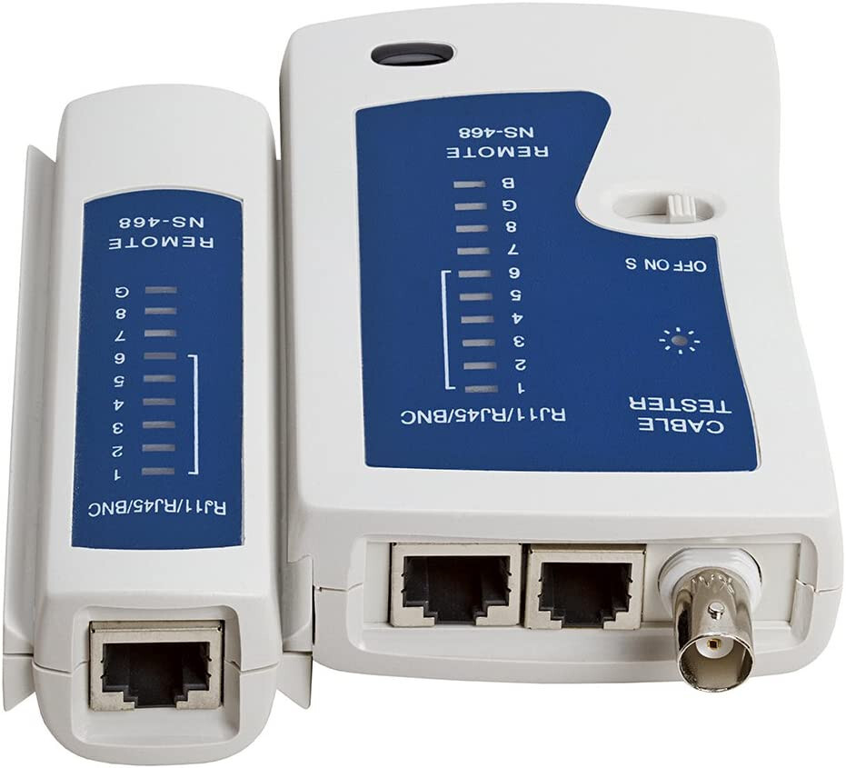Multi Function LED Network Cable Tester for BNC RJ45, RJ11, RJ12 with Case