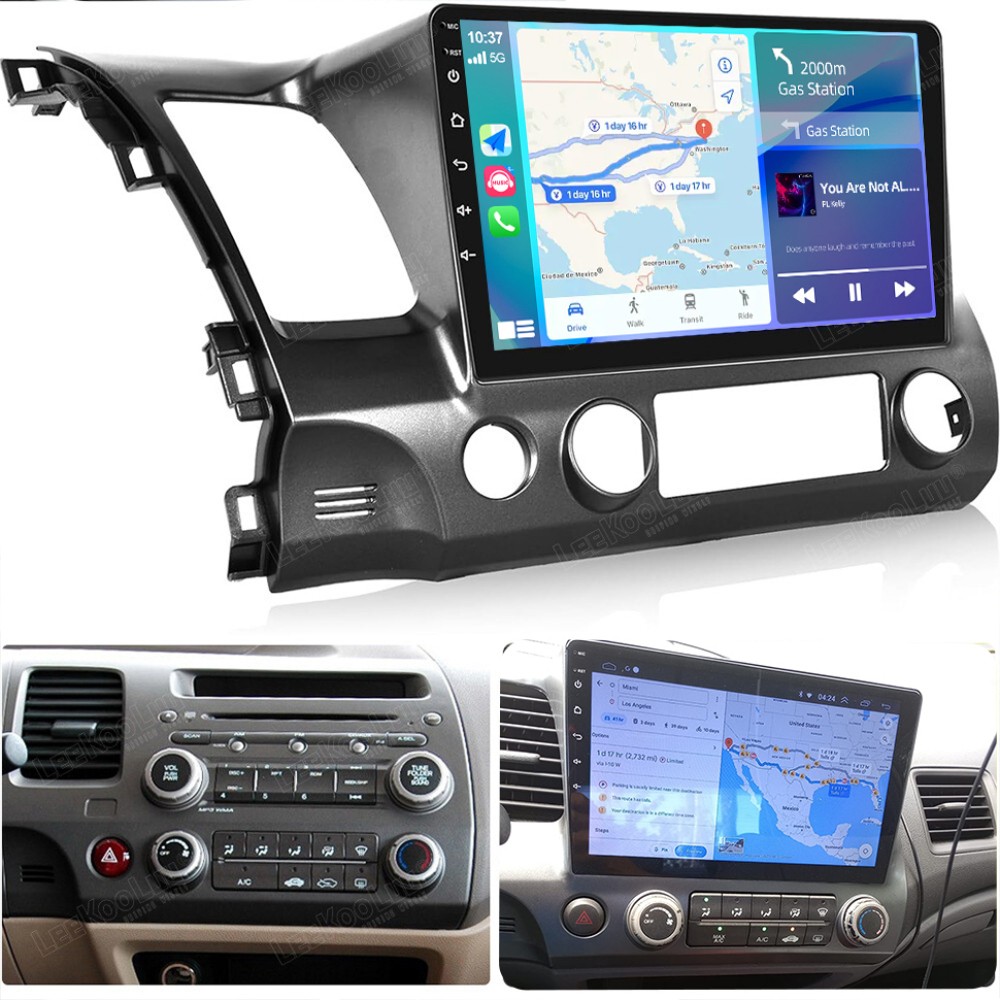 Android 15 Car Stereo Radio For Honda Civic 2006-2011 Apple Carplay WIFI GPS Nav