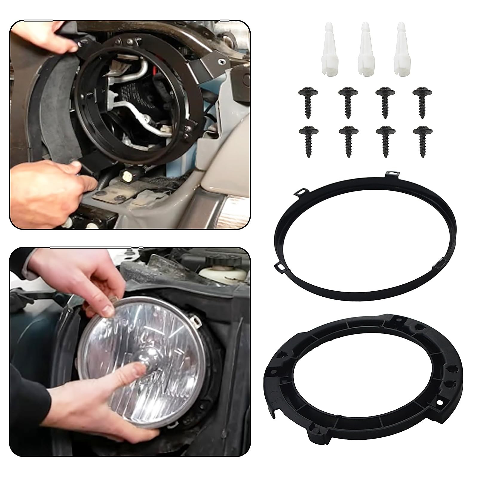 7 Inch Headlight Mounting Bracket & Retaining Kit for Jeep Wrangler JK 2007–2017