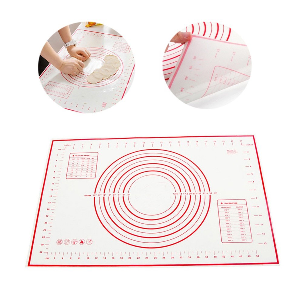 Silicone Dough Rolling Mat Baking Mat Kitchen Tools for Cookie Pizza Pastry