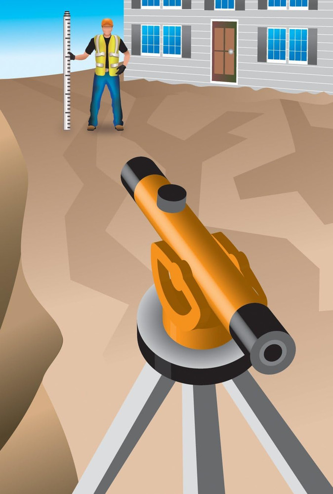 Level & Tool 40-6910 22X Builder's Transit Level - Durable Orange Design