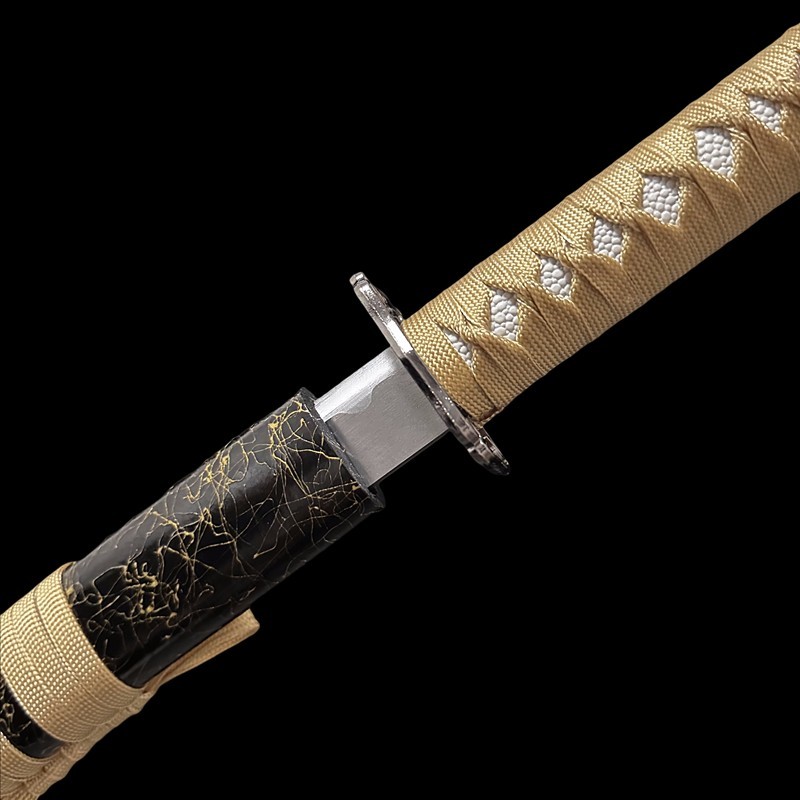 Black Samurai Katana Sword Set 3PCS Japanese Decorative Display Unsharpened