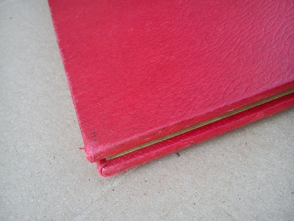 Freelance Stamp Album Folder Binder Storage Springback EMPTY Red Vintage