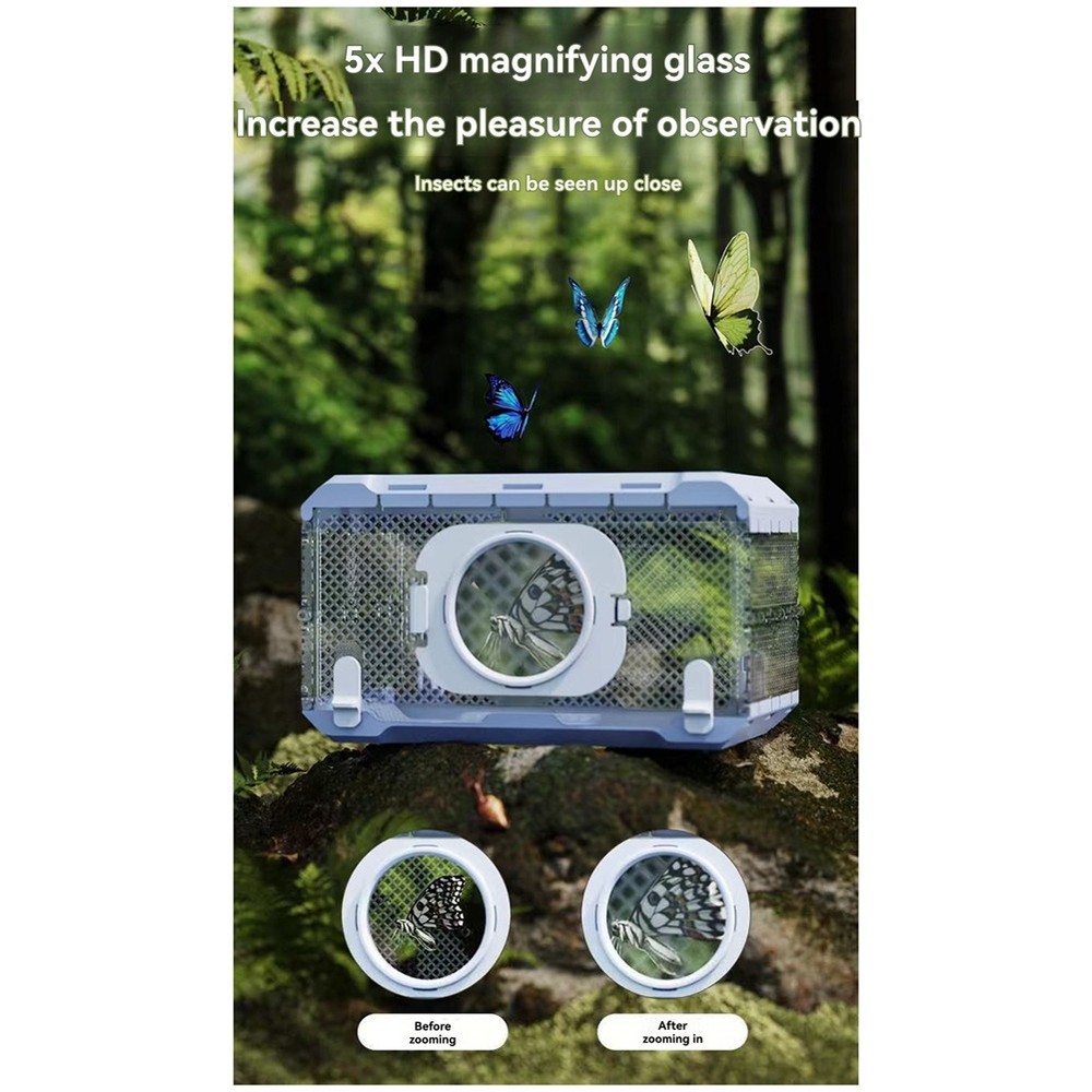 Folding Insect Observation Box Bug Viewer Insect Magnifying Glass Observer Y3A2