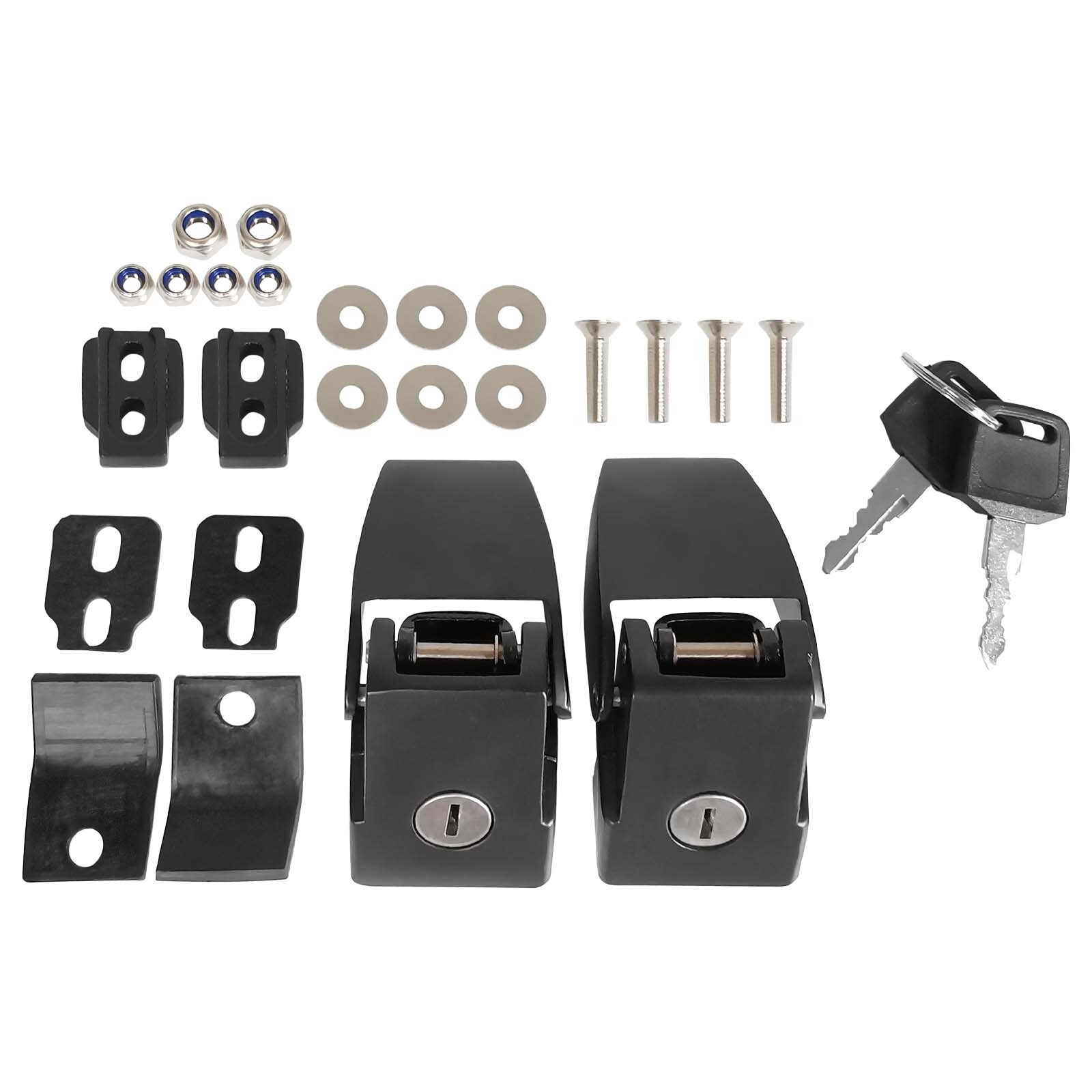 Aluminum Hood Latches Hood Lock Catch Kit Fit For Jeep Wrangler JK JKU 2007-2018