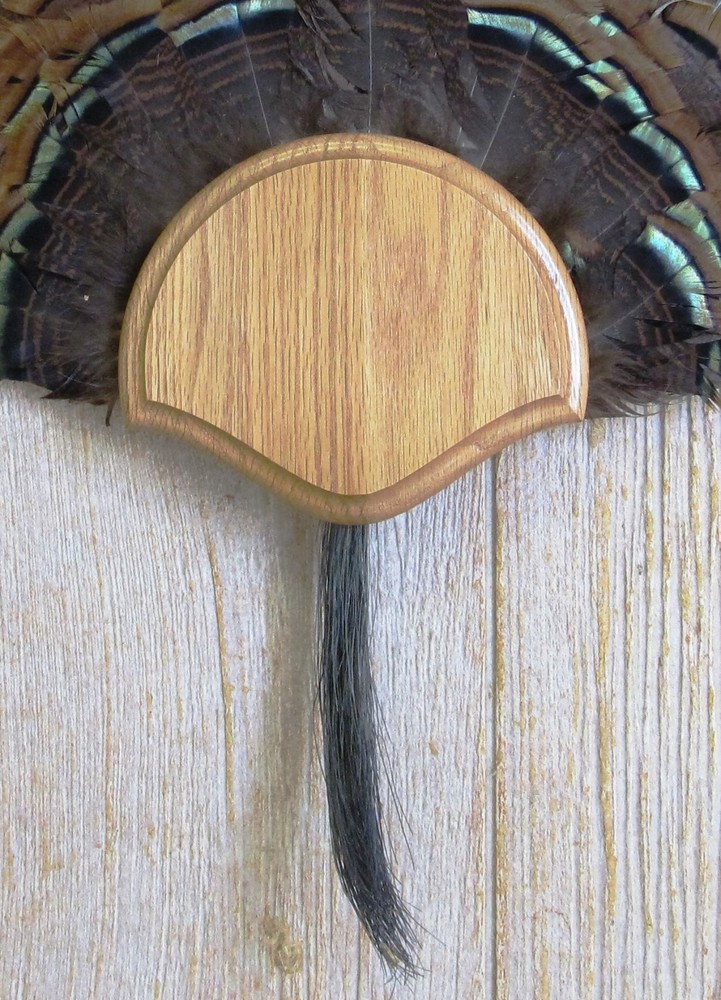 Solid Medium Oak Turkey Fan / Beard Mounting Kit -01
