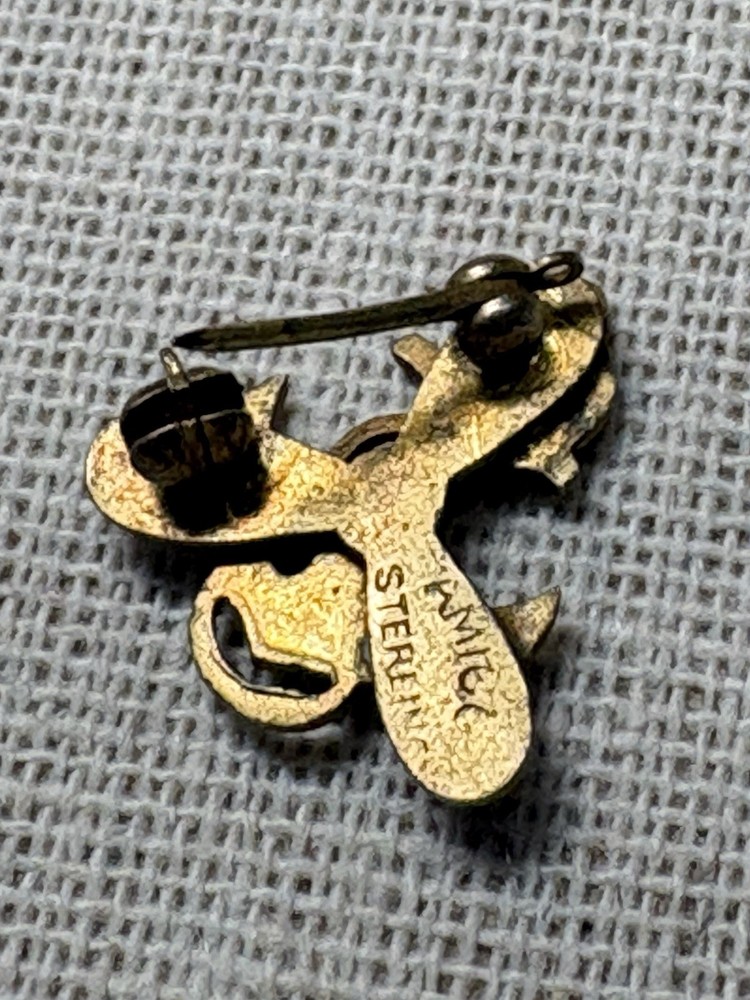 WWII WAVES NAVY Hat Pin, Sterling Silver