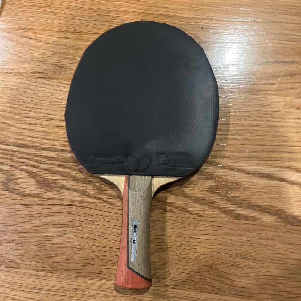 table tennis racket red black