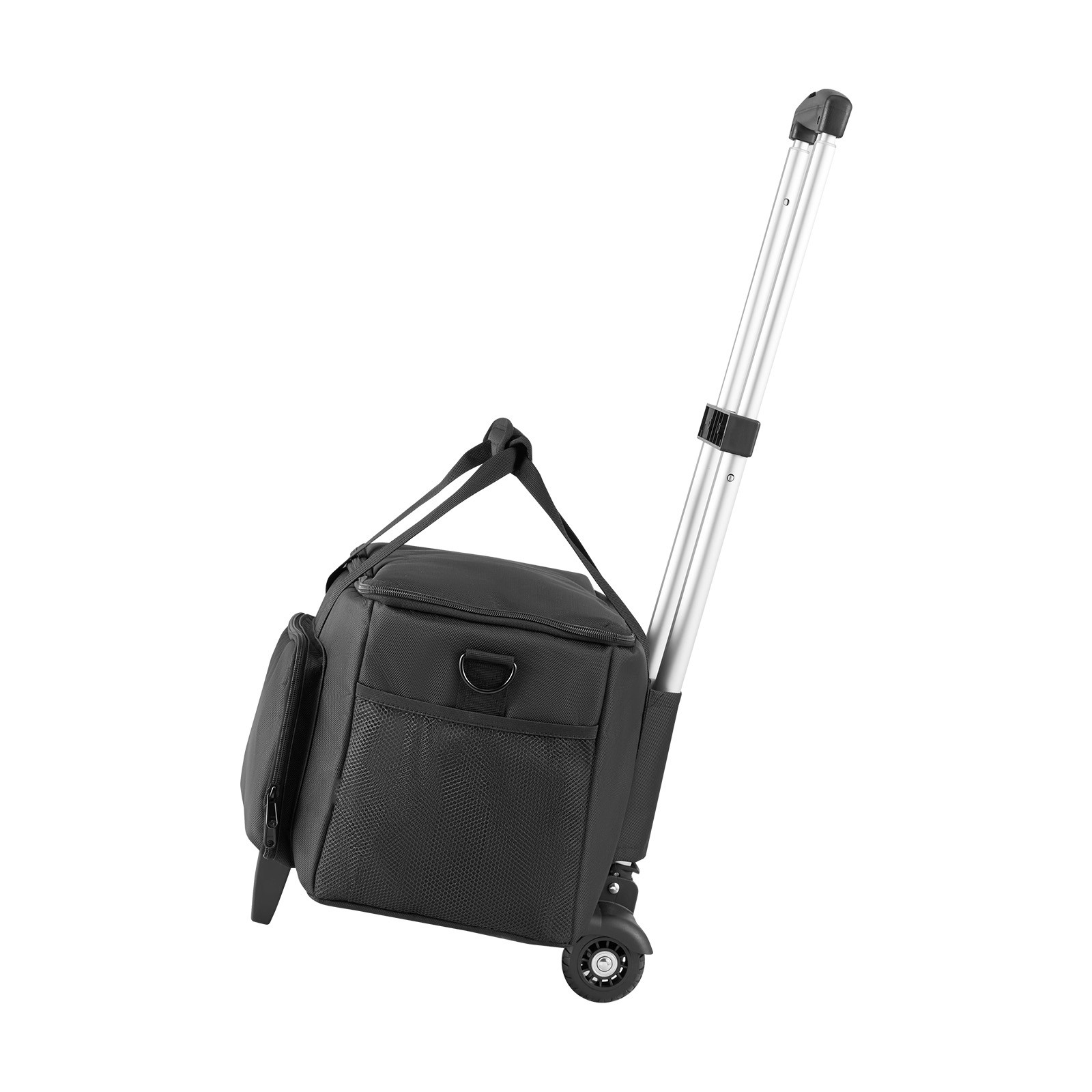 Uimoso Rolling DJ Cable Bag with Wheels, Padded Design, 6 Adjustable Dividers