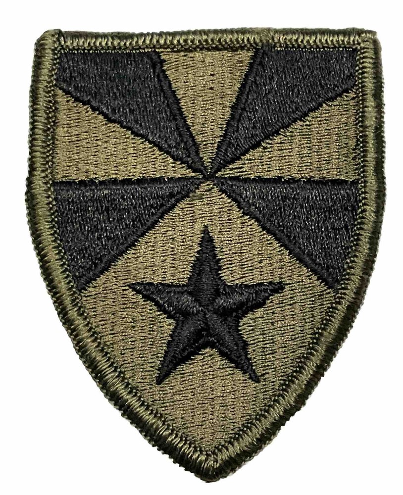 Vietnam Era U.S. 7th Army Field Support Command Subdued Merrowed Edges Patch