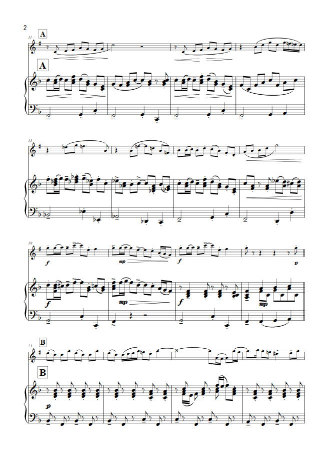 Piece for Paul - Cornet & Piano