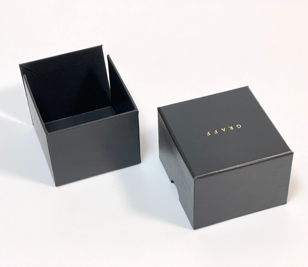 GRAFF Authentic Ring case Black Leather Accessories Jewelry box Damage case