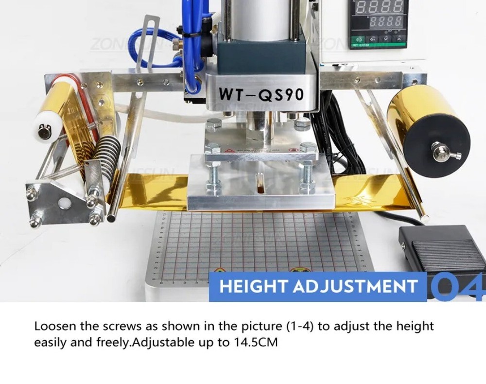 Pneumatic Bronzing Machine Leather Hot Foil Stamping Machine Leather Estampadora