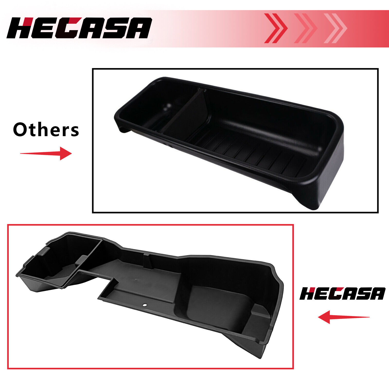 Underseat Storage Box for 2014-18 Silverado GMC Sierra 1500 Extended Double Cab