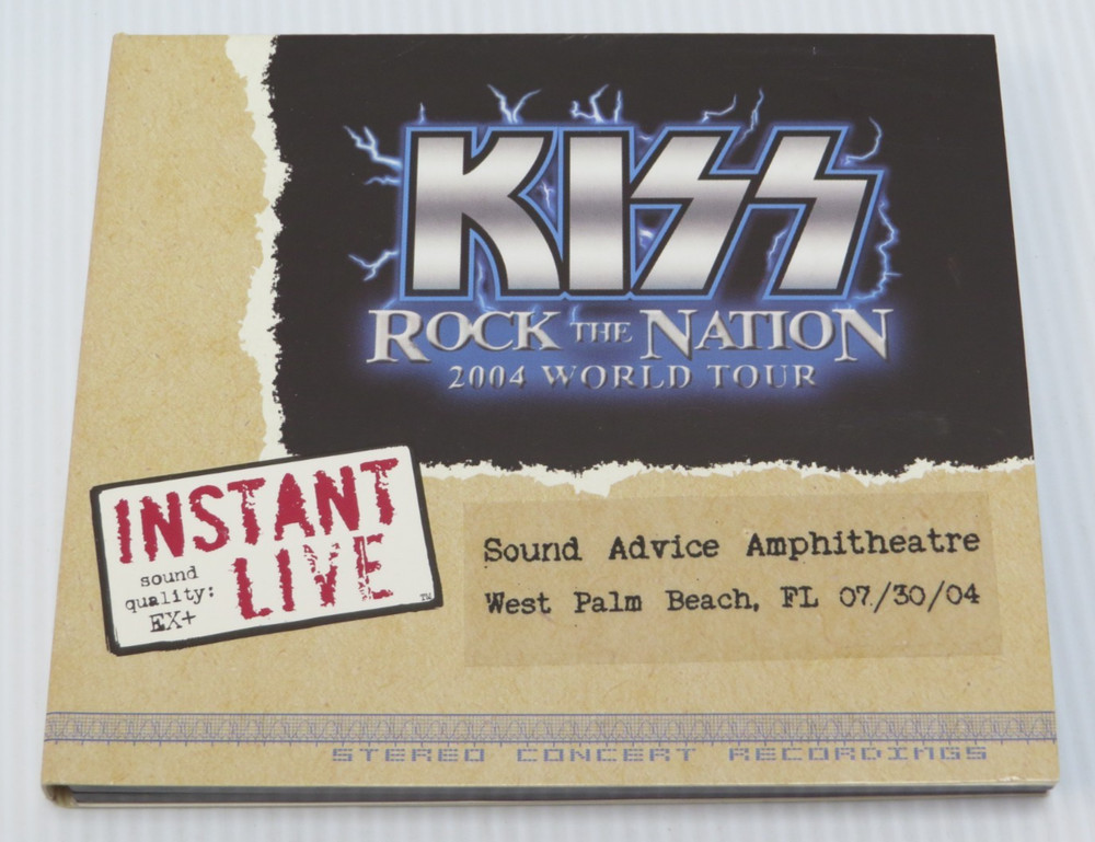 KISS OFFICIAL INSTANT LIVE 2 CD SET 2004 ROCK THE NATION WEST PALM BEACH 7/30/04