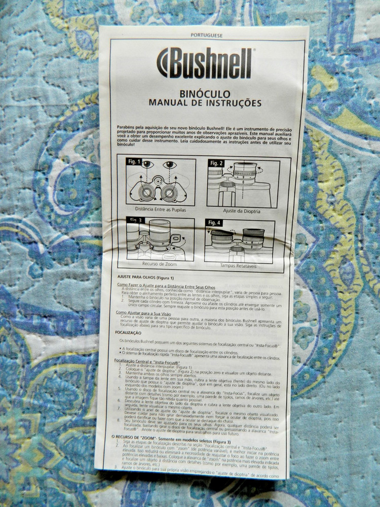 Bushnell Binocular Instruction Manual 91-0203/05-03