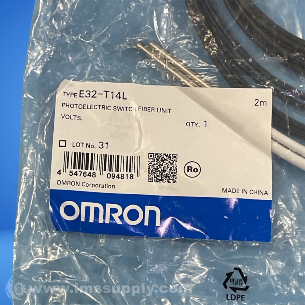 Omron E32-T14L Cable; High Flex; Multimode; 3 mm; Black FNFP