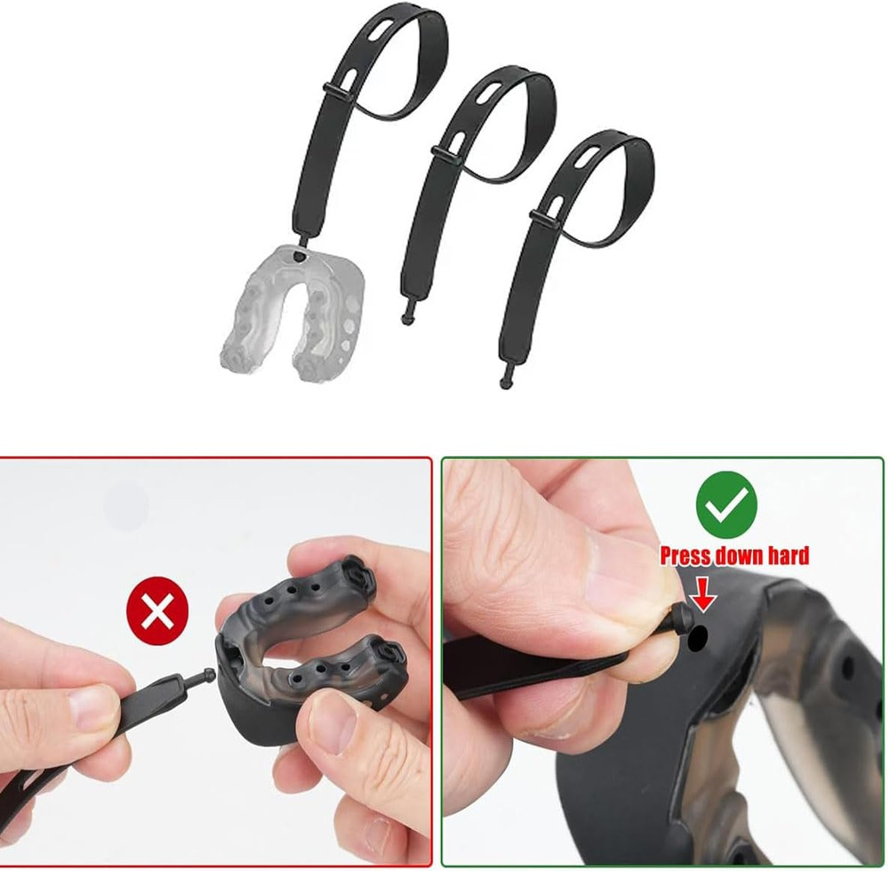 30 Pack Tether for Mouth Guard，Strap Only, Rugby Matches Helmet Universal Tether