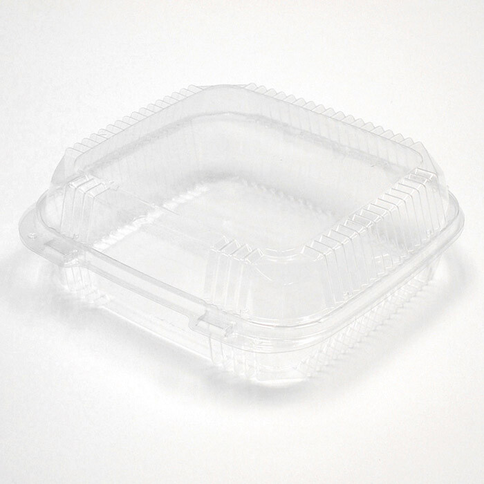 Pactiv Smartlock Clear Hinged Lid Container, 8" x 8" | 200/Case