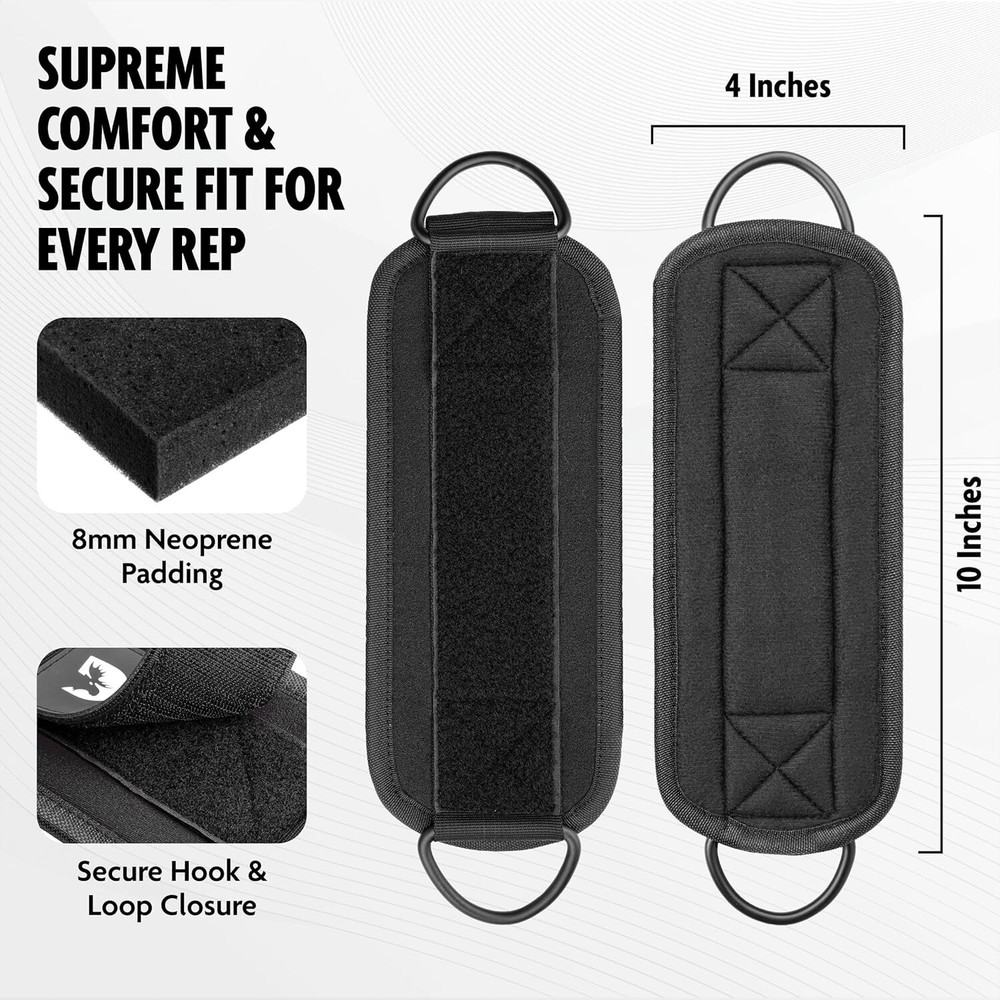 Ankle Strap for Cable Machine Professional Kickback Ankle Strap Single Black