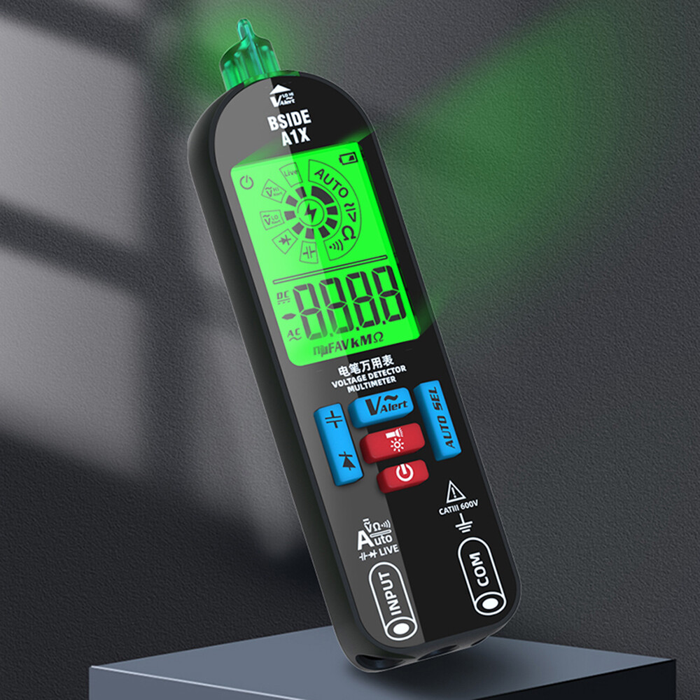 A1X Digital LCD Multimeter DC/AC Voltage Tester Resistance Meter with Flashlight