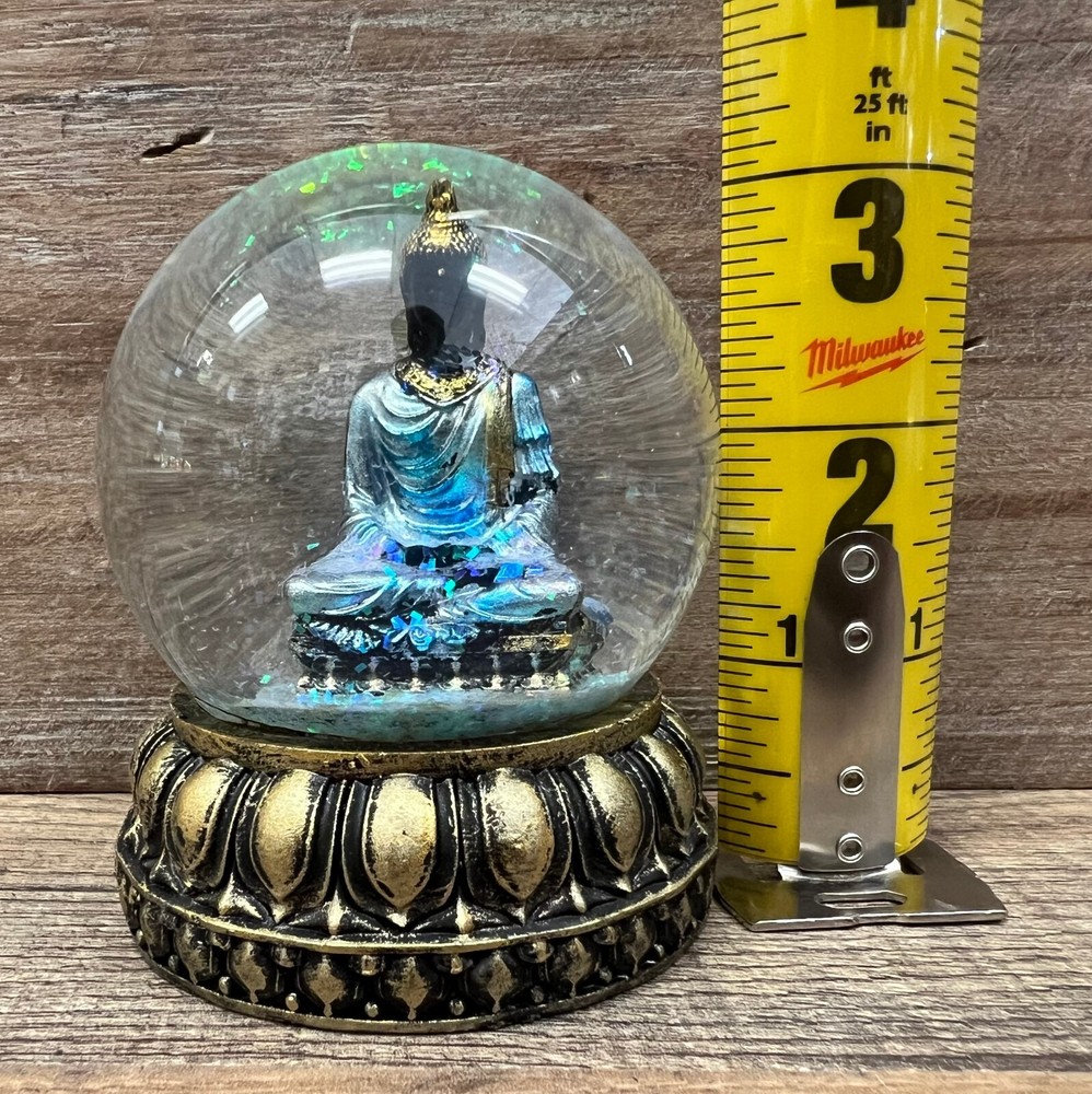 Buddha Resin Snow Globe 3" x 2.5"