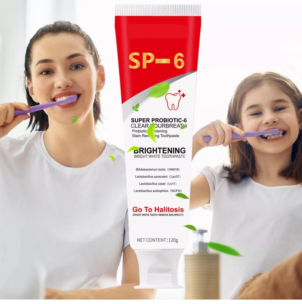 4Pcs Super Probiotic SP-6 Toothpaste, Probiotics Bright White Toothpaste, Sp 6