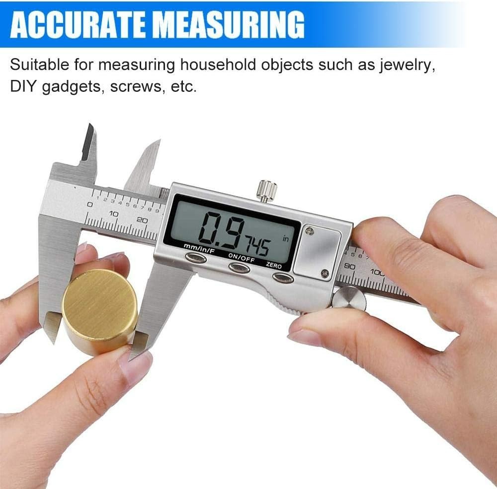 Durable Waterproof Digital Caliper - Large Display, Precision Measuring Tool