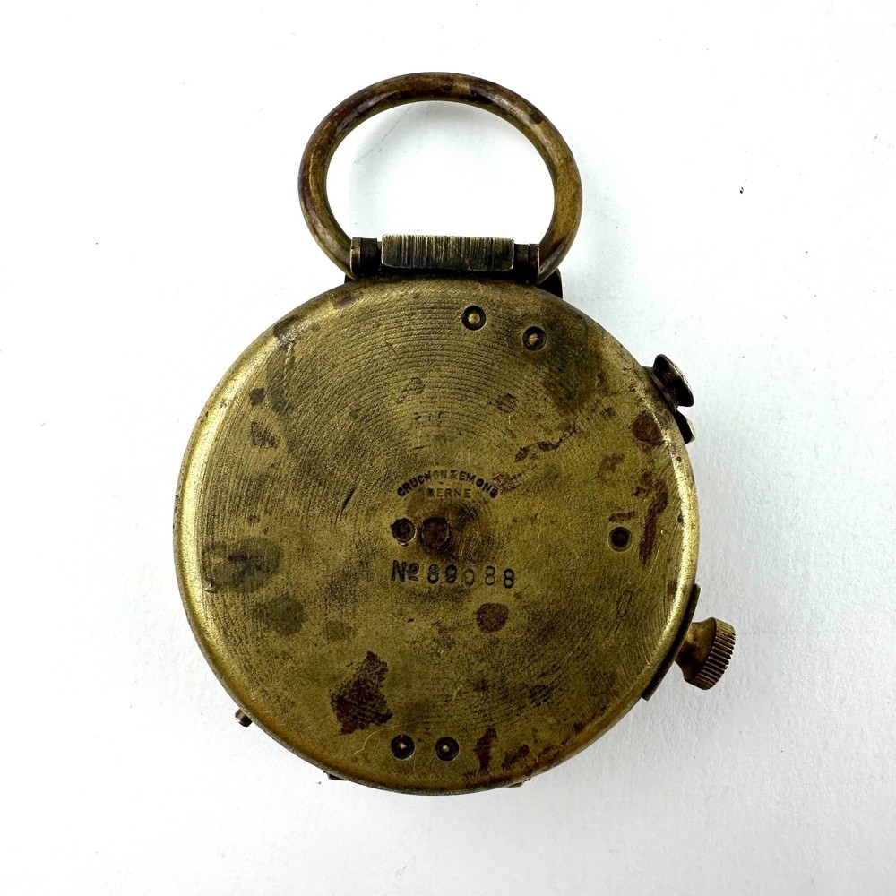 Vintage Engineer Corps Cruchon & Emon Brass Prismatic Compass Solid Brass Works