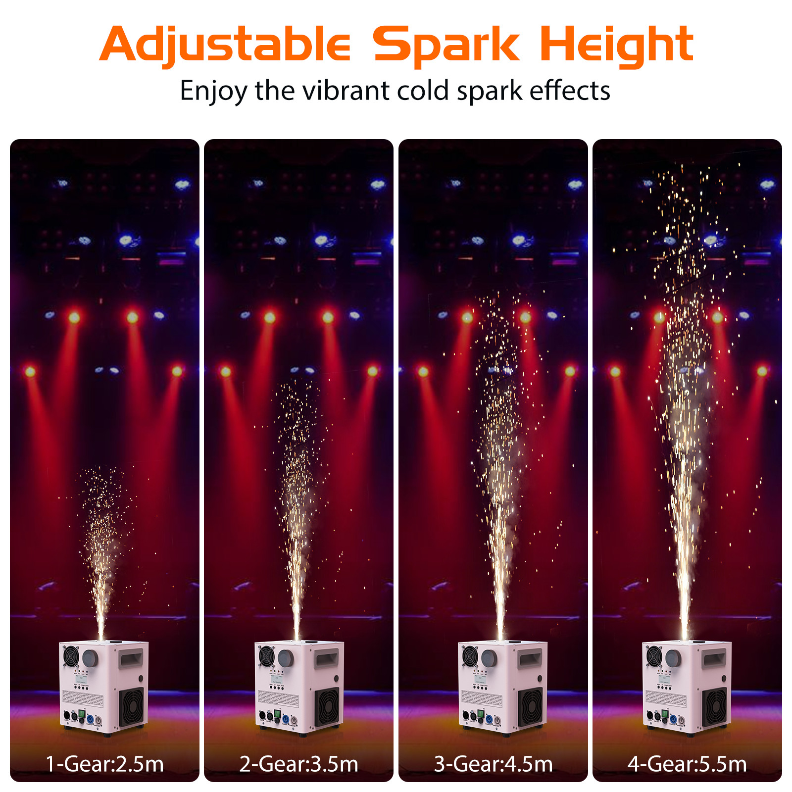 1200W Cold Spark Machine Stage Effect DMX Firework DJ Event Party Wedding