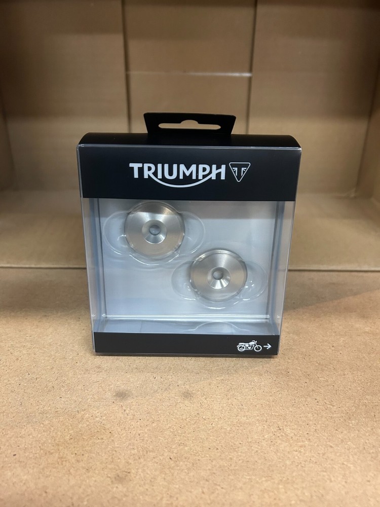 Triumph Silver Bar End Caps #A9630438,   Multifit part (see list)