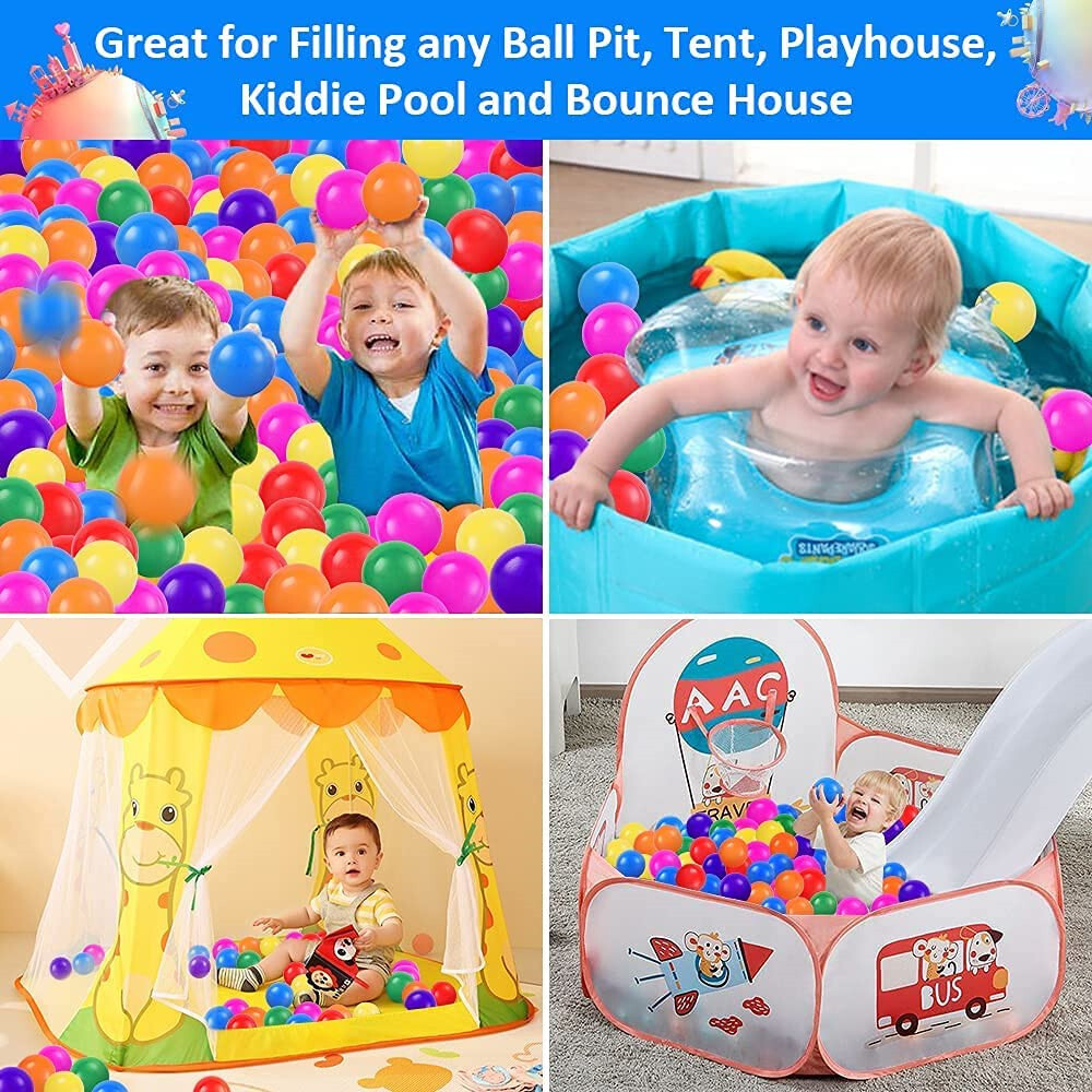 100-500PCS Baby Kids Ocean Ball Pit Balls Play Balls for Swim Pool Playpen Toys